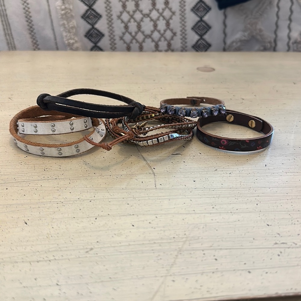 Assorted Leather Bracelets - image 1